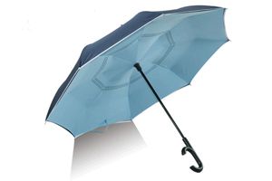 Parapluie à l’envers de bas en haut, résistant au vent avec doublure